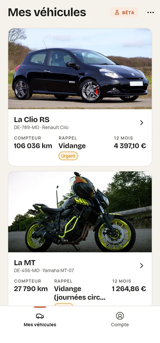 Pistonbook : mon app gratuite et chiffrée pour suivre voitures, motos et autos de circuit (bêta An